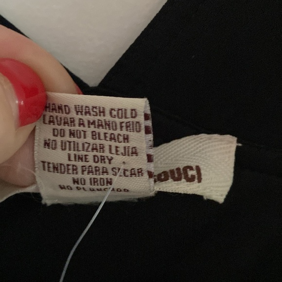 NWT SANS SOUCI black crepe sheer drape dress  overall outfit romper jumpsuit new - Picture 4 of 8